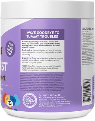 Show full view: Jack & Pup Bark Buddies Pro-Digest Dog Supplement, 60 count slide 5 of 8