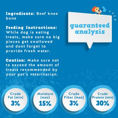 Show full view: Jack & Pup Beef Knee Cap Bones Dog Treats, 1 count slide 4 of 7