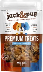 Jack & Pup Beef Knee Cap Bones Dog Treats, 10 count
