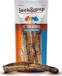 Jack & Pup Beef Rib Bone 12-in Dog Treats, 3 count