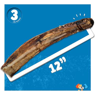 Show full view: Jack & Pup Beef Rib Bone 12-in Dog Treats, 3 count slide 5 of 8