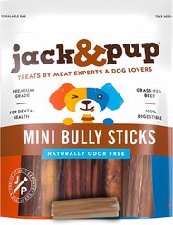 Jack & Pup Bully Sticks Bites Dog Treats, 6-oz bag