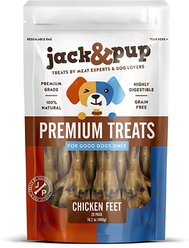 Jack & Pup Chicken Feet Dog Treats, 20 count