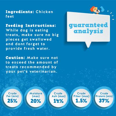Show full view: Jack & Pup Chicken Feet Dog Treats, 20 count slide 5 of 8