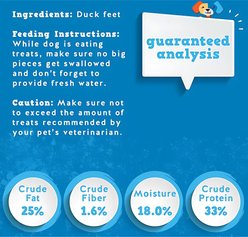 Jack & Pup Duck Feet Grain-Free Adult Natural Dehydrated Dog Treats, 75 count slide 2 of 5