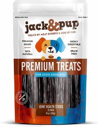 Jack & Pup Joint Health 6-inch Beef Gullet Sticks Dog Treats, 25 count