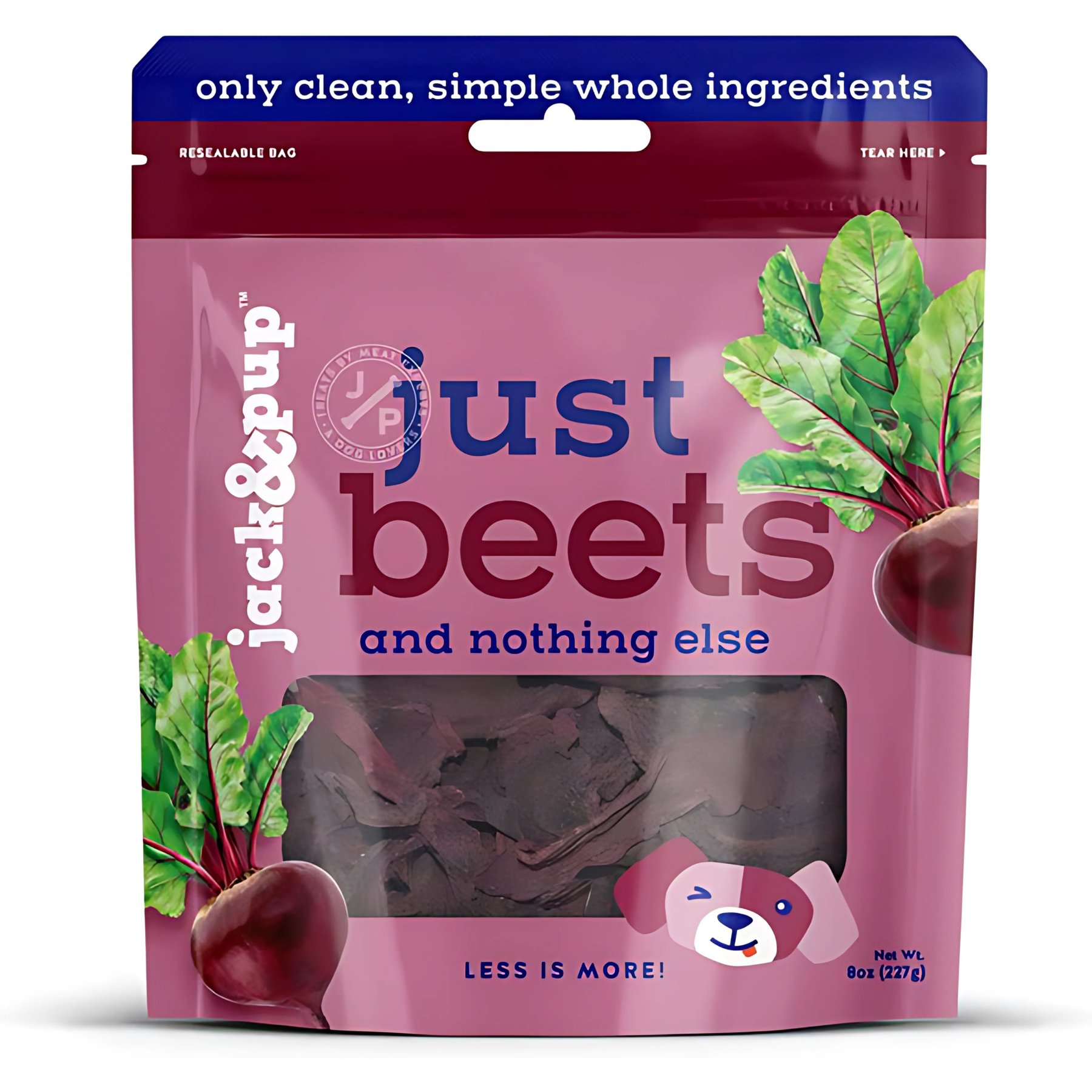 Jack & Pup Just Beets Natural Dog Chew Treats, 8-oz bag