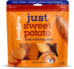 Jack & Pup Just Sweet Potato Natural Dog Chew Treats, 8-oz bag