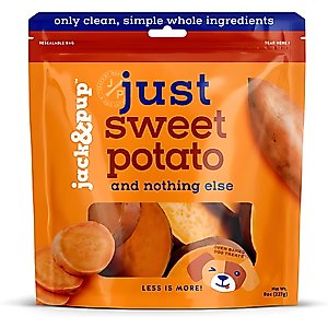 Jack & Pup Just Sweet Potato Natural Dog Chew Treats, 8-oz bag