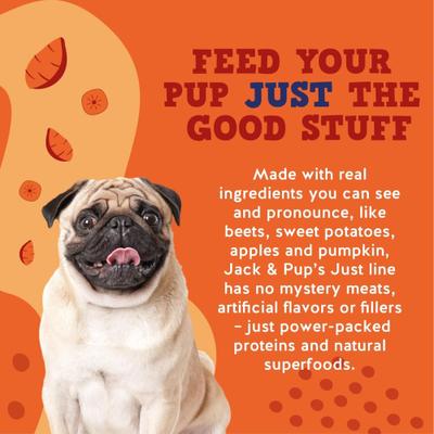 Show full view: Jack & Pup Just Sweet Potato Natural Dog Chew Treats, 8-oz bag slide 8 of 10