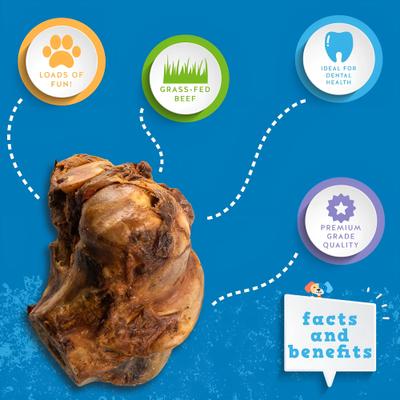 Show full view: Jack & Pup Large Roasted Beef Knuckle Head Dog Treats, 1 count slide 4 of 8