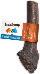 Jack & Pup Large Split Elk Antler Extra Thick Dog Chew Treats, 8-in