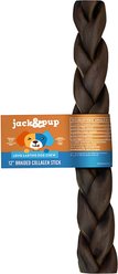 Jack & Pup Long Lasting 12-inch Braided Beef Collagen Stick Dog Chews
