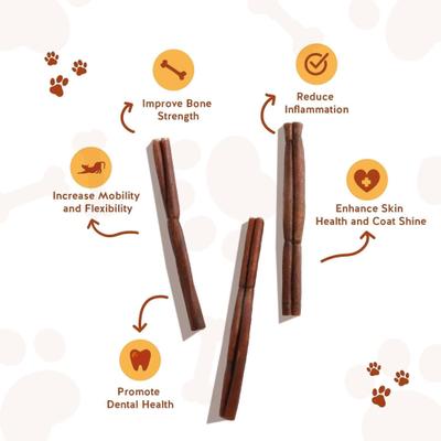 Show full view: Jack & Pup Long Lasting 6-inch Beef Collagen Stick Dog Chews, 4 count slide 3 of 10