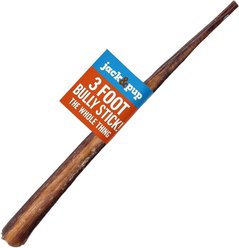 Jack & Pup Odor Free 36" Natural Beef Bully Stick, 1 count