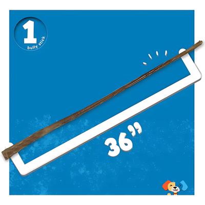 Show full view: Jack & Pup Odor Free 36" Natural Beef Bully Stick, 1 count slide 3 of 8