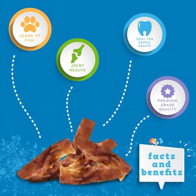 Show full view: Jack & Pup Pig Ear Slices Dog Treats, 8-oz bag slide 4 of 8