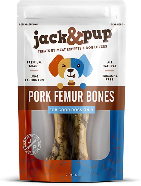 Show full view: Jack & Pup Pork Femur Bone Dog Treats, 2 count slide 1 of 7