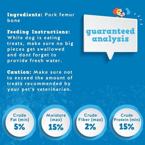 Show full view: Jack & Pup Pork Femur Bone Dog Treats, 2 count slide 5 of 7