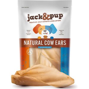 Jack & Pup Premium Cow Ear Dog Treats, 15 count