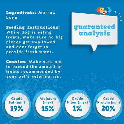 Show full view: Jack & Pup Roasted Beef Marrow 6-in Bone Dog Treats, 1 count slide 5 of 7