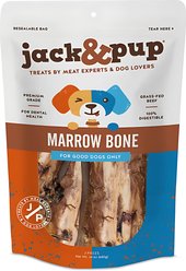 Jack & Pup Roasted Beef Marrow 6-in Bone Dog Treats, 2 count