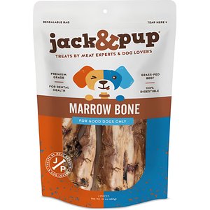Jack & Pup Roasted Beef Marrow 6-in Bone Dog Treats, 2 count