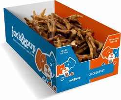 Jack & Pup Chicken Feet Dog Treats, 75 count