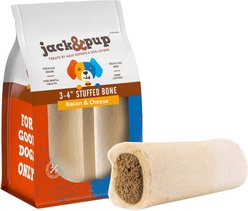 Jack & Pup Small Stuffed 3-4-in Bone Filled with Bacon & Cheese Flavor Dog Treats, 2 count