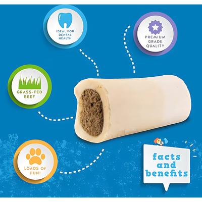 Show full view: Jack & Pup Small Stuffed 3-4-in Bone Filled with Bacon & Cheese Flavor Dog Treats, 2 count slide 3 of 8