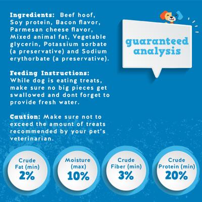 Show full view: Jack & Pup Stuffed Cow Hooves Filled with Bacon & Cheese Flavor Dog Treats, 2 pack slide 3 of 6