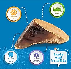 Jack & Pup Stuffed Cow Hooves Filled with Bully Stick Flavor Dog Treats, 2 pack slide 2 of 5