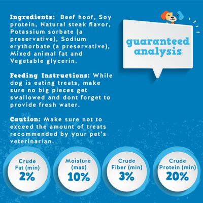 Show full view: Jack & Pup Stuffed Cow Hooves Filled with Bully Stick Flavor Dog Treats, 2 pack slide 4 of 7