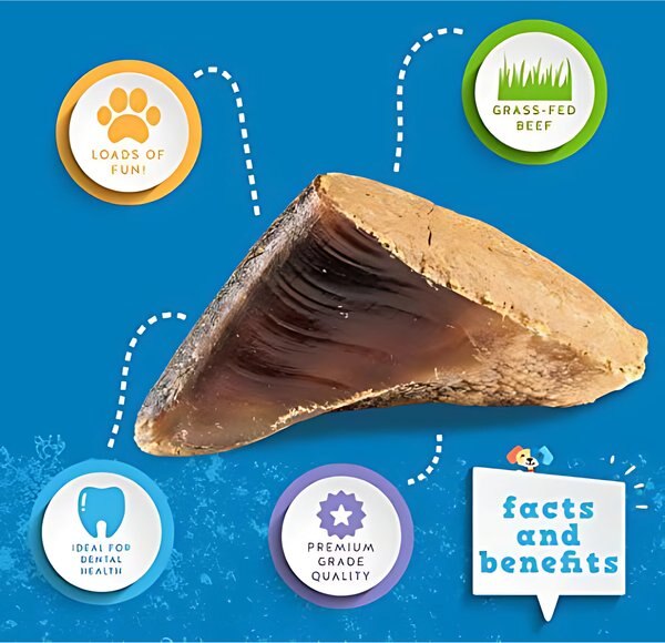 Grillerz Stuffed Cow Beef Hoof Peanut Butter Flavor Dog Treat