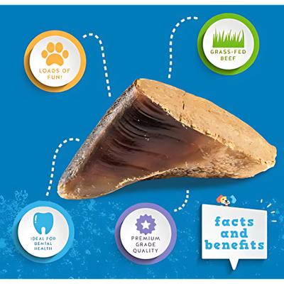 Show full view: Jack & Pup Stuffed Cow Hooves Filled with Peanut Butter Flavor Dog Treats, 2 pack slide 3 of 7