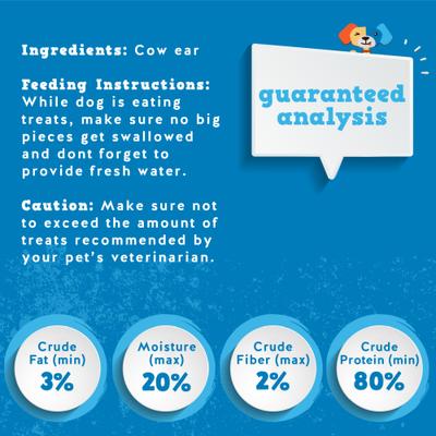 Show full view: Jack & Pup White Cow Ears Dog Treats, 15 count slide 6 of 9