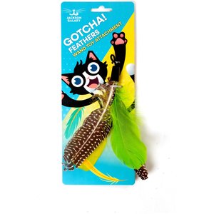 Jackson Galaxy Gotcha! Feather Wand Attachment Cat Toy, Green