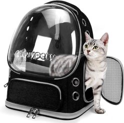 jansno Backpack Breathable Transparent & Foldable Dog & Cat Carrier, 13.5-in, Black slide 1 of 6