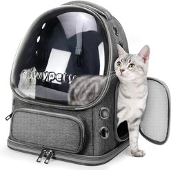 jansno Backpack Breathable Transparent & Foldable Dog & Cat Carrier, 13.5-in, Dark Gray