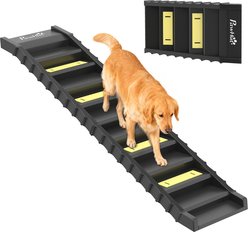 jansno Foldable Stairs Dog Car Truck SUV Ramps, Black