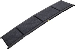 jansno Non-Slip Felt Rug Surface Folding & Portable Dog Car Ramps, Black, 62.25-in