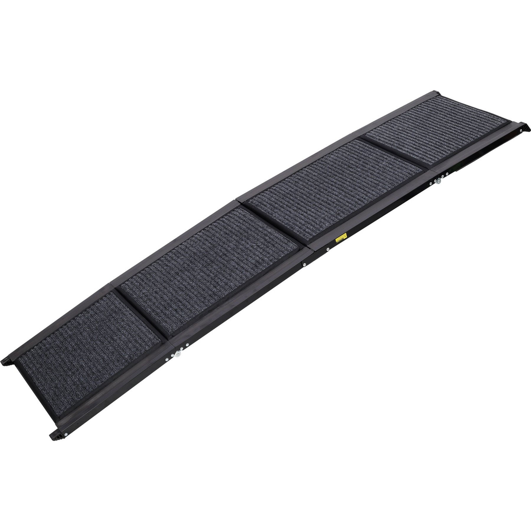 jansno Non-Slip Felt Rug Surface Folding & Portable Dog Car Ramps, Black, 62.25-in