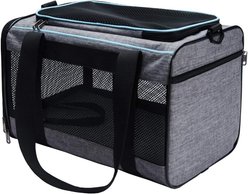 jansno Soft-Sided Dog & Cat Carrier, Black/Gray, 17.5 x 11 x 11-in slide 2 of 5