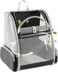 jansno Traveler Bubble Backpack Dog & Cat Carriers, 12.6 x 11.4 x 16.5-in, Black