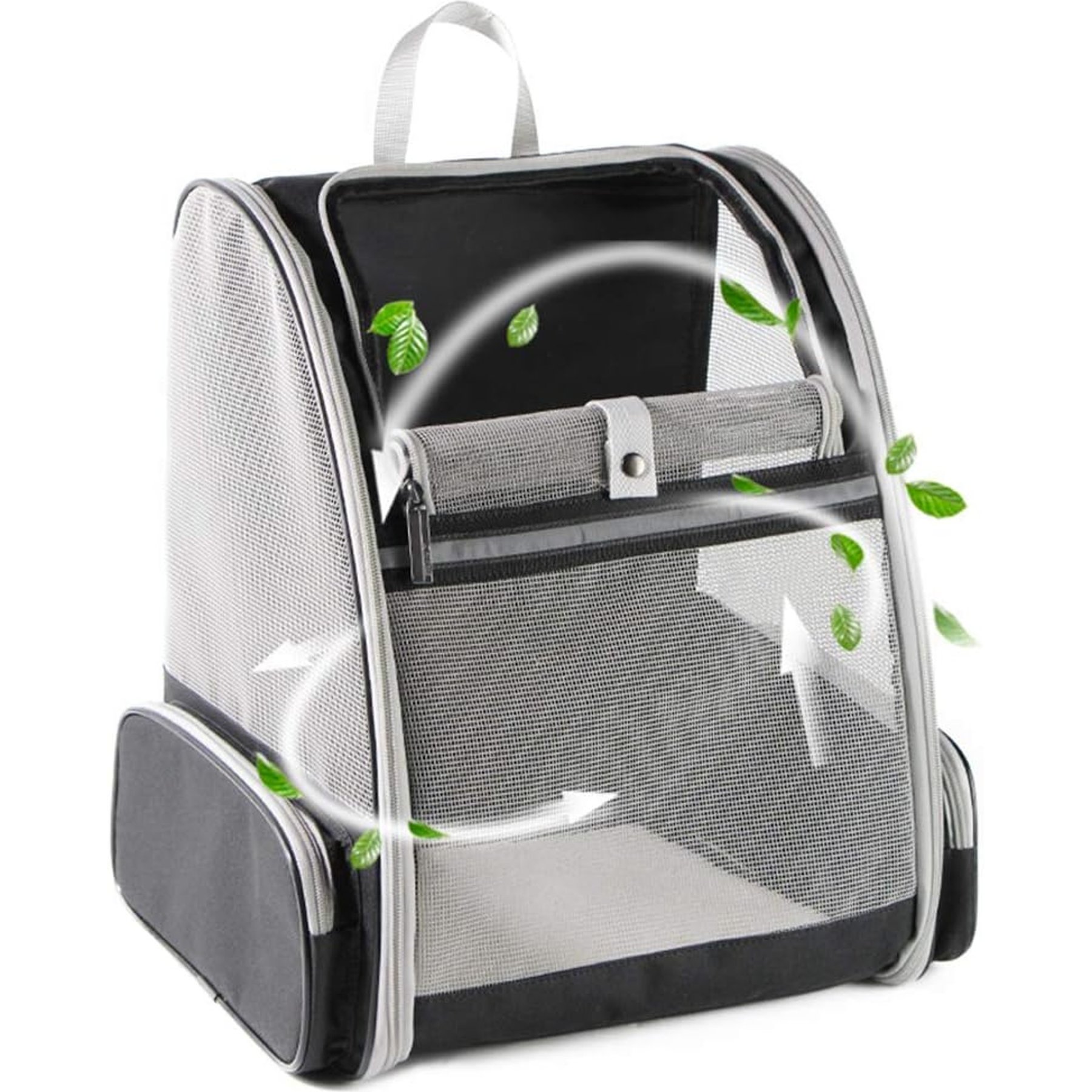 jansno Traveler Bubble Backpack Dog & Cat Carriers, 12.6 x 11.4 x 16.5-in, Black