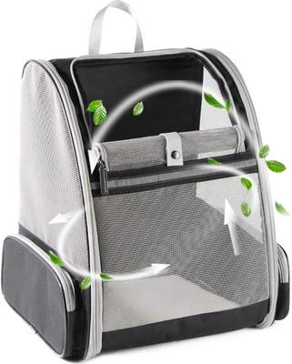 anxuan portable travel pet carrier backpack with Water-Resistant Shell - Argo top lid and zip panels on both sides for effortless entry and exit JANSNO Traveler Bubble Backpack Dog