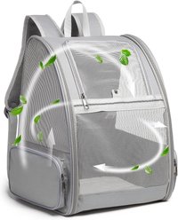 jansno Traveler Bubble Backpack Dog & Cat Carriers, 12.6 x 11.4 x 16.5-in, Light Gray