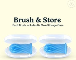Jasper 360 Dog Finger Toothbrush & Storage Case, 2 count, Blue slide 2 of 7