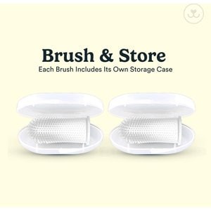 Jasper 360 Dog Finger Toothbrush & Storage Case, 2 count, Clear