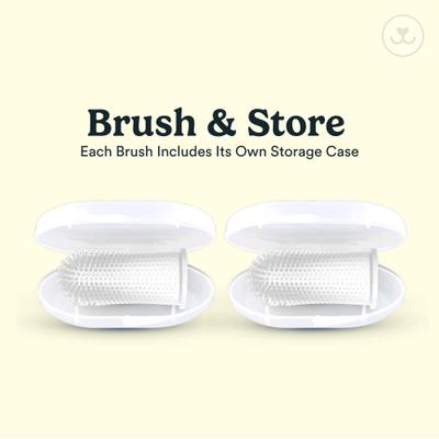 Show full view: Jasper 360 Dog Finger Toothbrush & Storage Case, 2 count, Clear slide 7 of 9